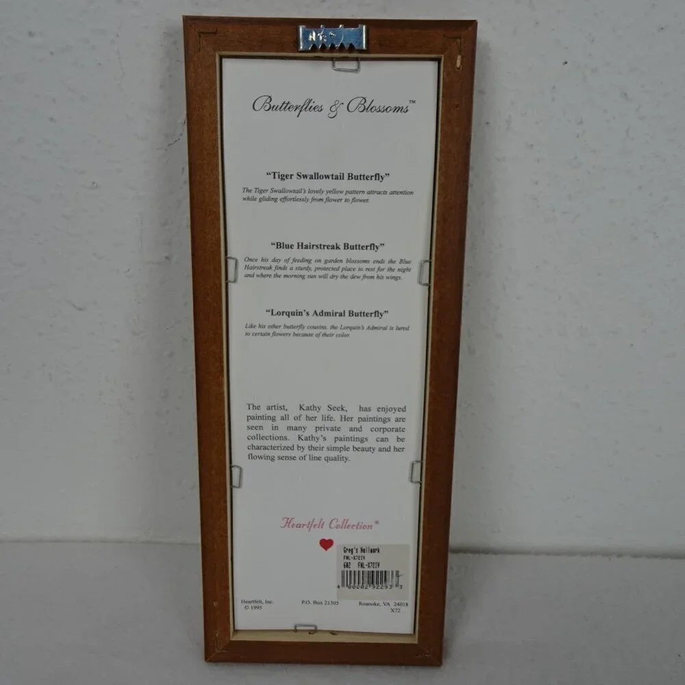 Heartfelt Decor Mini Wood Framed Square Photos Butterfly Rectangle Frame